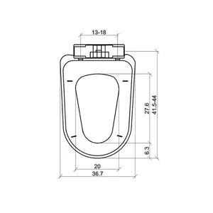 ZZ-826 hydraulic japanese vieany folding wall mounted toilet seat