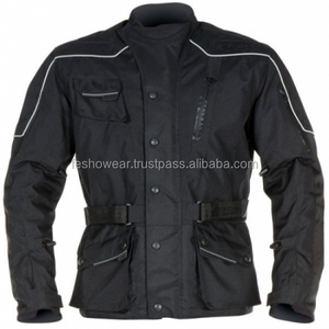 Veste de moto textile noir riche pour les vêtements de course - Product Image 1