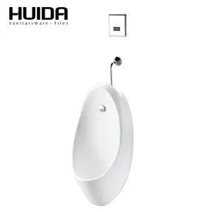 HUIDA आधुनिक बाथरूम डिजाइन बिक्री के लिए सफेद घुटा हुआ डब्ल्यूसी दीवार घुड़सवार मूत्रालय