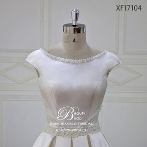 Di alta qualità semplice macchia abito da <span class=keywords><strong>sposa</strong></span> con perline per la <span class=keywords><strong>sposa</strong></span> stile classico Guangdong fabbrica - Product Image 2