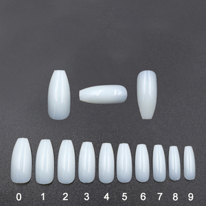 500pcs Fábrica Direta Preço Caixão ABS Acrílico <span class=keywords><strong>Nails</strong></span> Full False Nail Cover Longo Natural Nail Tips - Product Image 1