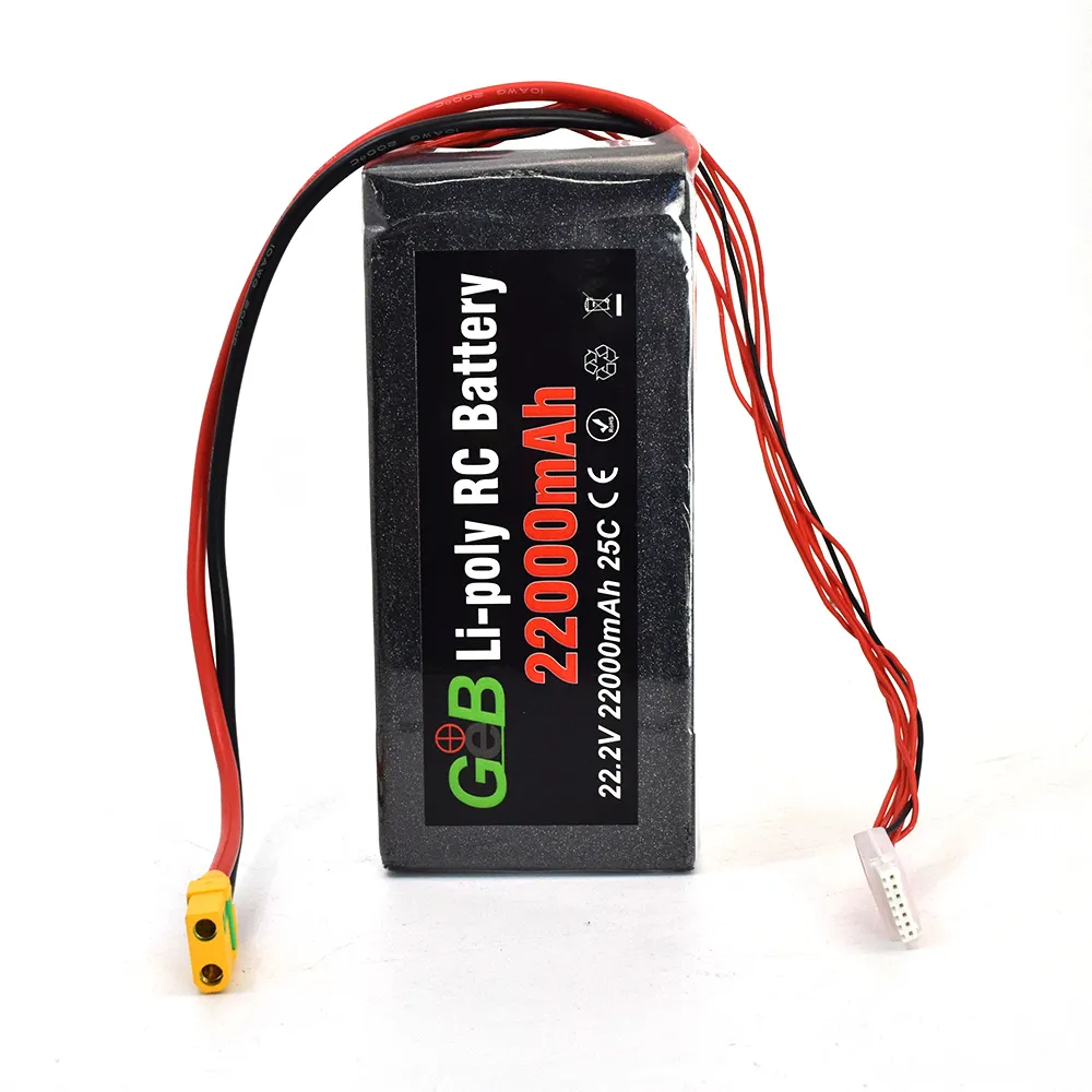 Long cycle UAV high C-rating 25C 6S 22.2V 22000mAh lipo battery for RC model/ agriculture drone
