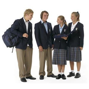 <span class=keywords><strong>Blazer</strong></span> Uniforme Scolastica Stile Inglese per Bambine delle Scuole Primarie, <span class=keywords><strong>Blu</strong></span> <span class=keywords><strong>Navy</strong></span>, Design Personalizzato con Logo Ricamato, 100% Cotone, Invernale - Product Image 2