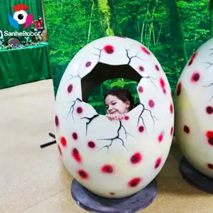 Chinese style fiberglass resin artificial Huge easter dinosaur eggs for outdoor decoration