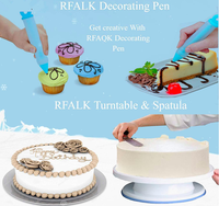 Vente chaude 34/42/73/80/124 pièces décoration de gâteau support à gâteau rotatif kit de plateau tournant outils de cuisson avec ensemble d'embouts de tuyauterie de glaçage