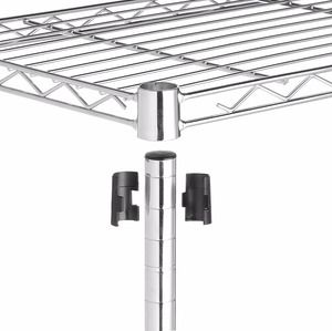 Scaffale Vivinature a 4 Ripiani Cromato su Ruote - Product Image 5