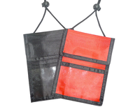 Pochette de voyage promotionnelle personnalisée en tissu Oxford pour salon professionnel, avec cordon, porte-badge et porte-passeport