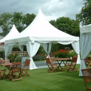 Небольшая палатка-пагода 5x5 м, наружный шатер для свадебной вечеринки, выдвижная палатка из ПВХ для мероприятий