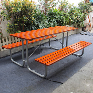 Outdoor in acciaio <span class=keywords><strong>e</strong></span> tavolo in legno <span class=keywords><strong>e</strong></span> panca - Product Image 1
