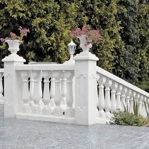 Villen outdoor natürliche stein baluster design geländer kalkstein baluster