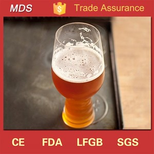 Ondulado base belga cerveza <span class=keywords><strong>pale</strong></span> <span class=keywords><strong>ale</strong></span> vidrio taza de cerveza negra - Product Image 3