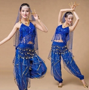 Bestdance danza del vientre borla superior + correa + velo + Pantalones + conjunto de accesorios/traje Sexy <span class=keywords><strong>Samba</strong></span> traje 6 colores - Product Image 2