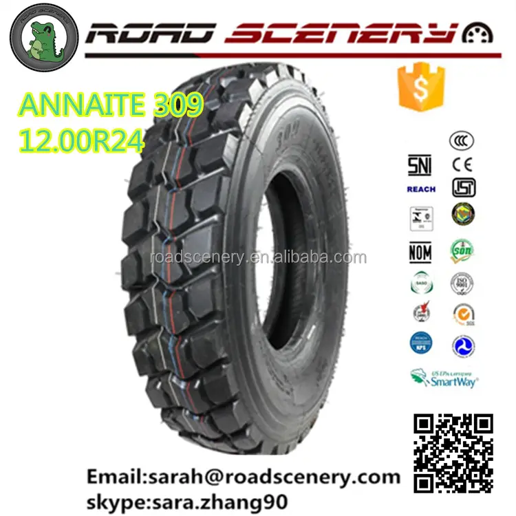 Neumáticos de camión Radial 1200 24 12.00 R24 1200-24 ANNAITE 309 with del ECE del punto GCC buscando para mayorista