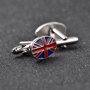Cadeau de mariage à la mode pour hommes Nouveau <span class=keywords><strong>drapeau</strong></span> britannique Logo Boutons Chemise française Boutons de manchette - Product Image 4
