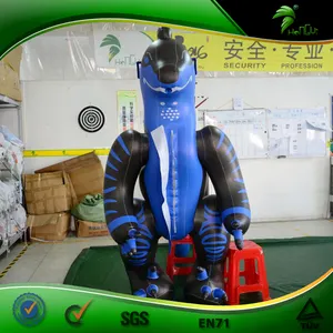 Traje de dinosaurio que camina realista, trajes inflables de Mascota de doble capa de PVC, juguete inflable de dragón de dibujos animados