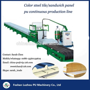 Pannello isolante dell'unità di elaborazione del pannello a sandwich del poliuretano controllato PLC che forma la macchina di produzione di flusso - Product Image 3
