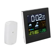 Profesional Nirkabel Digital Thermometer Indoor Outdoor Cuaca Cuaca Jam LCD