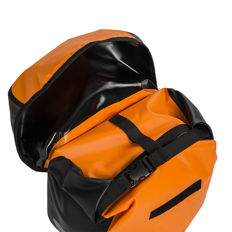 Bolsa para SILLÍN de motocicleta resistente al agua, bolsa para cuadro de bicicleta resistente al agua, color Naranja, venta al por mayor