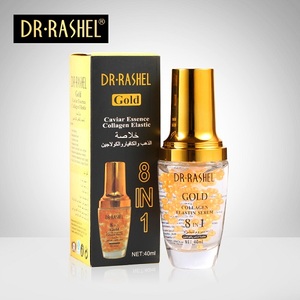 Dr. rashel ampola de ouro 40ml, hidratante, colágeno e clareamento, elástico facial