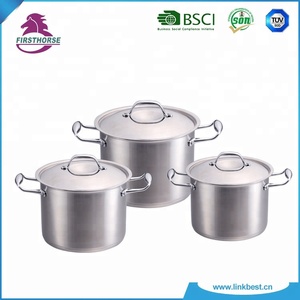 Olla de sopa de acero inoxidable de 6 piezas con tapa de mango de acero inoxidable Olla de stock del fabricante Jiangmen <span class=keywords><strong>Kaisa</strong></span> Hoff - Product Image 2