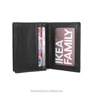 Porte-cartes de visite en cuir véritable avec emplacement pour permis de conduire - Product Image 6
