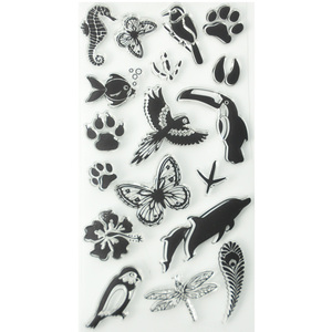 <span class=keywords><strong>Sellos</strong></span> <span class=keywords><strong>acrílicos</strong></span> transparentes <span class=keywords><strong>personalizados</strong></span> de animales para la fabricación de tarjetas - Product Image 1