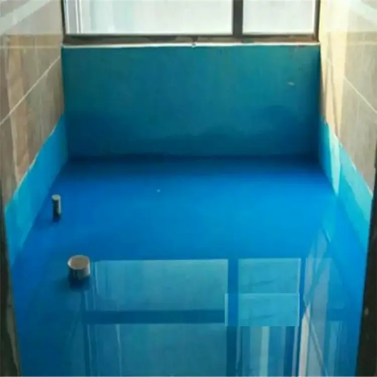 Vernice poliuretanica con rivestimento impermeabile in gomma liquida monocomponente per piscina sotto applicazione a spruzzo di piastrelle