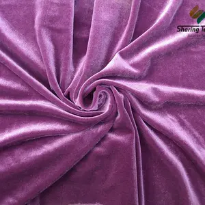 Fabrika çıkış Polyester açıklıklı kadife kumaş/Korean kadife/Spandex streç kumaş