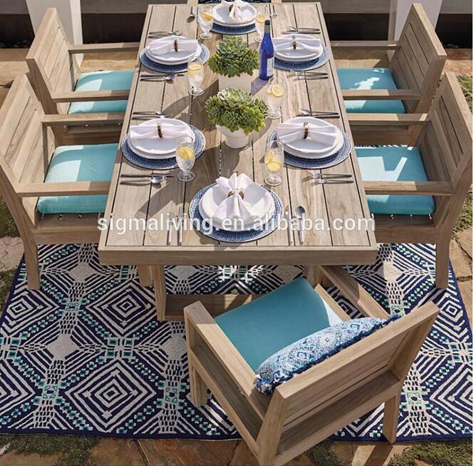 New arrival outdoor patio garden burma teak wood dining table