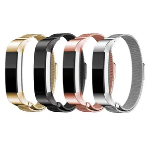 Gelang Magnet Baja Tahan Karat Logam Milan untuk Fitbit Alta Gelang Pintar Tali Jam Tangan