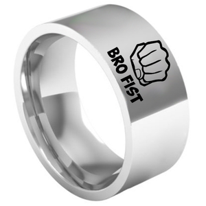 Anillo de Dedo de Acero Inoxidable Ancho para Hombre, Estilo Cool, Amistad, Puño, Titanio - Product Image 2