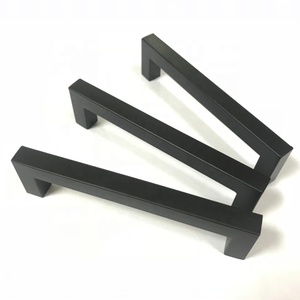 亚光黑色整理 12 * 12毫米方形 T 形厨柜橱柜拉手 - Product Image 6