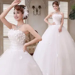 2018 الزفاف حمالة الكرة ثوب الأميرة فساتين الزفاف رشيقة الكشكشة اورجانزا ثوب زفاف