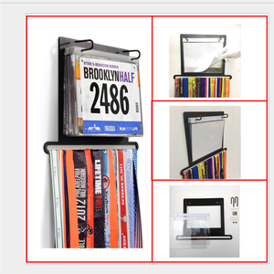 Medaglia di fabbrica Su Misura Display Gancio Maratona Medaglia Titolare Con Bib Sacchetti - Product Image 5