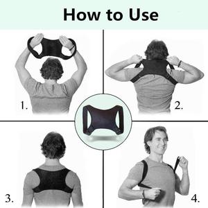 Hotsaling behel Neoprene uniseks, penahan punggung bungkuk bisa disesuaikan "rompi" atas mendukung postur korektif - Product Image 5