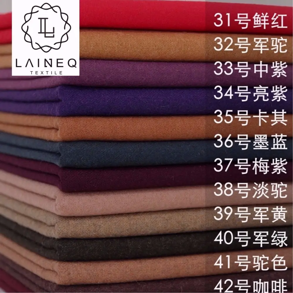 Nhà máy chuyên nghiệp đầy màu sắc wool blend flannel hoa vải len