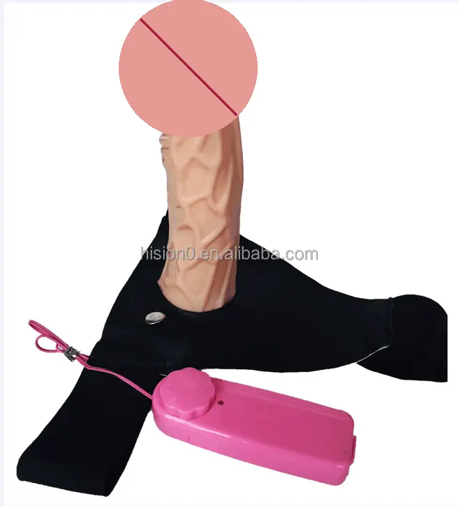 Adjustable Penis Sleeve Nylon Strap On Lesbian Sex Aid Harness With Hollow Insertable Silicone Dildo Chastity Device