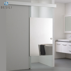 Paroi de <span class=keywords><strong>douche</strong></span> moderne en verre avec cadre noir, cloison de salle de bain fixe, cabine de <span class=keywords><strong>douche</strong></span> en verre trempé dépoli pour hôtel - Product Image 3