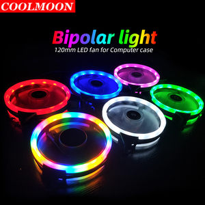 COOLMOON S2 Vòng Đôi 120 Mét Máy Tính PC Cooing Fans 12V Giá Thấp Giá Rẻ Tiếng Ồn Thấp 12Cm LED Trường Hợp Fan - Product Image 2