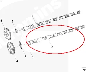 3630121 3630790 Cummins Motor KTA38-D(m1) KTTA38-C KT1500E Rechte Bank Nockenwelle