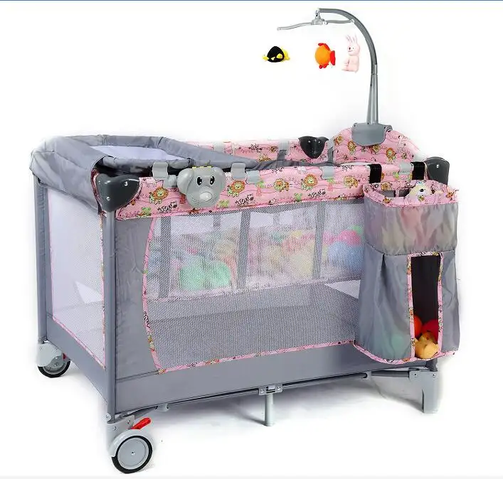 Лидер продаж с завода, розовая детская кроватка/Детская кроватка с бамперами