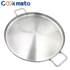 Cero defectos saludable redondo de acero inoxidable plana Taco Fry Pan plancha Grill México cómales - Product Image 3