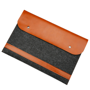 Promosyon bayanlar ince deri dizüstü bilgisayar kılıfı kılıf koruyucu 12 ''13'' 15 ''<span class=keywords><strong>Mac</strong></span> bilgisayar için keçe çanta ile kapak bilgisayar - Product Image 3