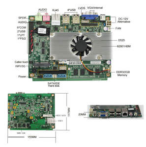 Atacado de peças de computador thin mini-itx motherboard thin client com 2gb ram onboard intel gma 3150( cpu integrada) - Product Image 1