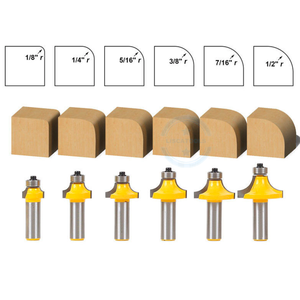 طقم بت راوتر دائري فوق 6 بوصة-، "،" ، "،" ، "،" ، "،" ، "،" ، "،" ، "نصف قطر" ، مجموعة بتات دائرية لتنظيف الزاوية - Product Image 3