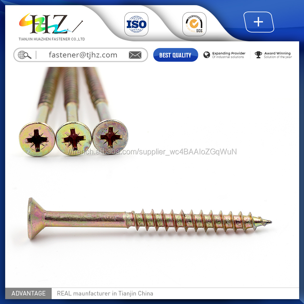 Chine Machine Attaches Grub Fraisée Tête de Zinc Plaqué Vis Agglo