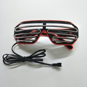 LED Lunettes S'allume Shutter lunettes de Soleil En Forme Néon EL Fil Lunettes Lueur dans L'obscurité Rave Costume Party - Product Image 6