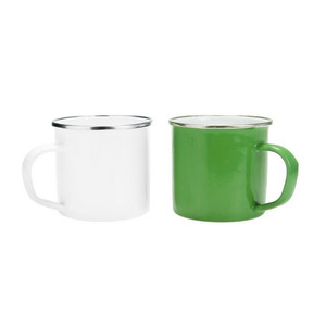 Printed Enamel Mugs Small Quantity Custom Enamel Mug With Logo Printing