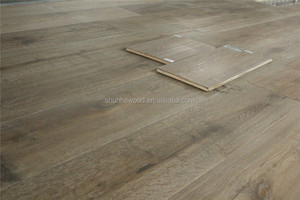 Cepillado apenada stained Erupean <span class=keywords><strong>roble</strong></span> blanco <span class=keywords><strong>parquet</strong></span> - Product Image 1