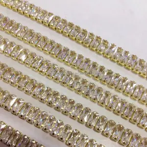 Diamante de cristal cadena de la taza del rhinestone recorte la cadena de strass cadena de la taza para vestidos